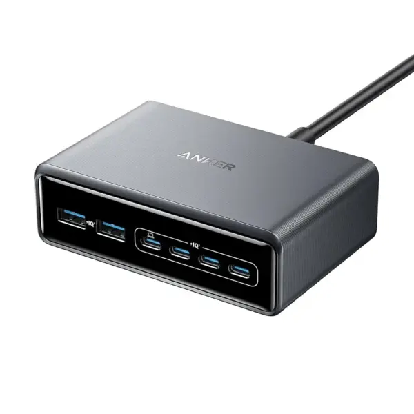 ANKER PRIME CHARGER (200W, 6 PORTS, GAN) | SUPERCHARGED MULTI-PORT DESKTOP CHARGING STATION